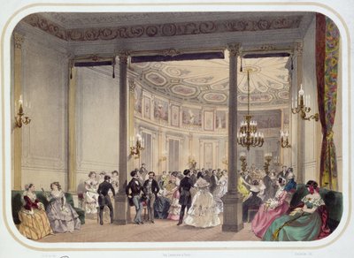 De Salon en Rotonde van de Inrichting, Vichy, gegraveerd door Bachelier, midden 19e eeuw door Charles Bour